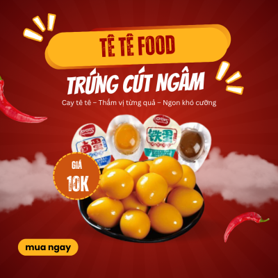 Trứng cút ngâm Tê Tê Food  (10-20 cái) nặm nhưng nặm quá, mềm bùi thơm ngon.